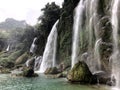 Ban Gioc Waterfall in Cao Bang, Vietnam Royalty Free Stock Photo