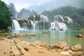 Ban Gioc Waterfall or Detian Falls, Vietnam`s best-known waterfall Royalty Free Stock Photo