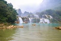 Ban Gioc Waterfall or Detian Falls, Vietnam`s best-known waterfall Royalty Free Stock Photo