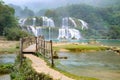 Ban Gioc Waterfall or Detian Falls, Vietnam`s best-known waterfall Royalty Free Stock Photo