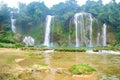 Ban Gioc Waterfall or Detian Falls, Vietnam's best-known waterfall located in Cao bang Border near China Royalty Free Stock Photo