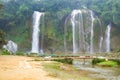 Ban Gioc Waterfall or Detian Falls, Vietnam's best-known waterfall located in Cao bang Border near China Royalty Free Stock Photo