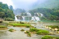 Ban Gioc Waterfall or Detian Falls, Vietnam's best-known waterfall located in Cao bang Border near China Royalty Free Stock Photo