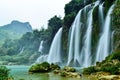 Ban Gioc waterfall in Trung Khanh, Cao Bang, Viet Nam Royalty Free Stock Photo