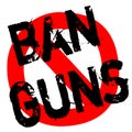 BAN GUNS sticker Royalty Free Stock Photo