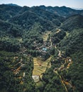 Ban Huai Hom Christendom, village in the jungle and valley in Mae Hong Son, Thailand Royalty Free Stock Photo