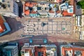 Ban Jelacic central square in Zagreb aerial view Royalty Free Stock Photo