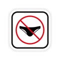 Ban Men Swim Trunks Black Silhouette Icon. No Summer Male Swim Trunks Forbid Pictogram. No Enter in Swimsuit Red Stop