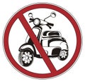 Ban with moped Royalty Free Stock Photo