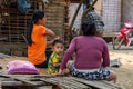 Ethnic community chilling in the shade Laos