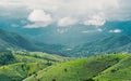 Beautiful scenery of Ban Pa Pong Piang,Mae Chaem,Chiang Mai province,Northern Thailand. Green Terraced Rice Field Royalty Free Stock Photo