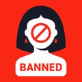 Ban picture for women. gender discrimination.