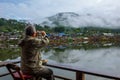 Ban Rak Thail morning The village is a beautiful reflection pool Royalty Free Stock Photo