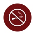 ban on smoking icon in glyph badge style. One of bad habbits collection icon can be used for UI/UX Royalty Free Stock Photo