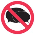 Ban speak sign