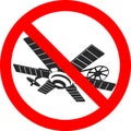 A ban on the use of a space communication satellite.