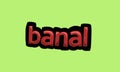 banal writing vector design on a green background Royalty Free Stock Photo