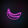 Banan icon. Element of Fruit icons for mobile concept and web apps. Neon Banan icon can be used for web and mobile