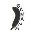 Banan with the word handmade.