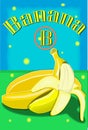 Banana ABC hornbook alphabet Children's