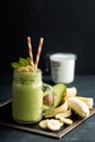 Banana and avocado smoothie Royalty Free Stock Photo