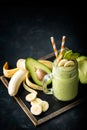 Banana and avocado smoothie Royalty Free Stock Photo