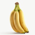 Banana beautiful white background realism Royalty Free Stock Photo