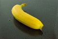 Banana on black background