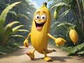 Banana Bob Banana Character, Royalty Free Stock Photo