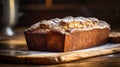 Banana bread in English country cottage, baking food and easy recipe idea for menu, food blog and cookbook Royalty Free Stock Photo