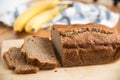 Banana bread loaf Royalty Free Stock Photo