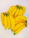 Banana bunches fresh yellow ripe bananas fruit kela banana-fruit cavendish musa organic food closeup view image photo