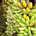 Banana Bunches, Latin America street market Royalty Free Stock Photo