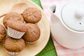 Banana cake with hot tea.