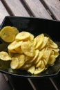 Banana Chips or Wafers made from raw Banana Royalty Free Stock Photo
