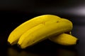 Banana close up isolated on black background Royalty Free Stock Photo