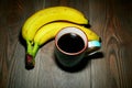 banana coffee cup drink fruit