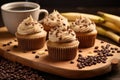 Banana coffee muffins Royalty Free Stock Photo