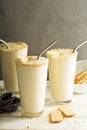 Banana and cookies milkshake Royalty Free Stock Photo