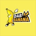 BANANA DAB LOGO ICON Royalty Free Stock Photo