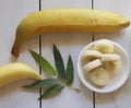 Banana whole and slices