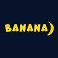 Banana flat vector lettering