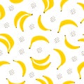 Banana flat vector seamless pattern