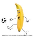 Banana with football