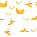 Banana Friut Icon Vector Seamless Pattern