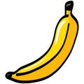 Banana Fruit Doodle Drawing Vector Illustration