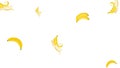 Banana fruit falling in looping