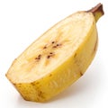 Banana fruit slice isolated on white background Royalty Free Stock Photo