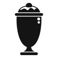 Banana gelato bowl icon simple vector. Frozen dessert