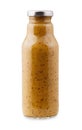 Banana and ginger detox juice bottle isolated on white background Royalty Free Stock Photo